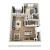Floor plan: 1x1 Patio