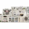 Floor plan: Two Bedroom B2A
