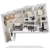 Floor plan: 2-Bedroom 2-Bathroom | 1,084 sqft