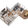 Floor plan: 2 Bedroom 2 Bathroom - B2