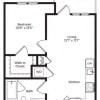 Floor plan: 1C w/ Balcony