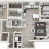 Floor plan: D1 - 3 Bed, 2 Bath