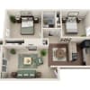 Floor plan: Two Bedroom