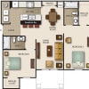 Floor plan: Two Bedroom Two Bath