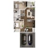 Floor plan: Isleworth 1 with Screened Porch