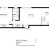 Floor plan: 1 Bedroom, 1 Bath