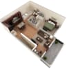 Floor plan: 1 BR Designer Overlook