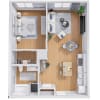 Floor plan: One Bedroom
