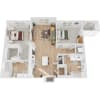 Floor plan: B3 | 2 Bed | 2 Bath