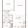Floor plan: 1 bedroom 1 bath
