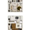 Floor plan: Three Bedroom Townhome