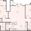 Floor plan: 2BD