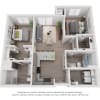 Floor plan: 2 Bedroom A - 60