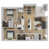 Floor plan: B3 | Renovated