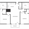 Floor plan: 2 Bedroom 2 Bath