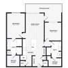 Floor plan: 2 Bed/2 Bath-B1T