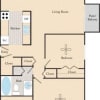 Floor plan: 2 Bed, 1 Bath B2
