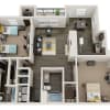 Floor plan: B2 UP - 2x2