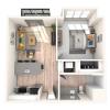 Floor plan: One Bedroom A1B