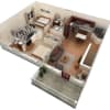Floor plan: 2 BR Designer Overlook