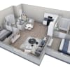 Floor plan: 2 BR 2 Bath Retreat Overlook