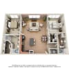 Floor plan: Chimney Rock (B6)