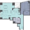 Floor plan: 1 Bedroom 03-Tower 