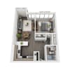 Floor plan: One Bedroom B1