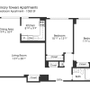 Floor plan: 2BR 2BA (1050sf)