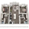 Floor plan: Albert - 2 Bedrooms 1210