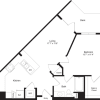 Floor plan: One Bedroom M