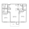 Floor plan: 2 Bedroom Split