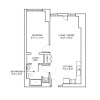 Floor plan: One Bedroom Mezzo Flex