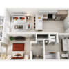 Floor plan: 1x1 Traditional ZG