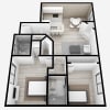 Floor plan: Two Bed ~ Two Bath
