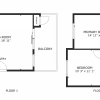 Floor plan: 2bd / 1ba PREMIUM