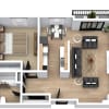 Floor plan: 1 Bedroom 1 Bathroom