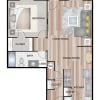 Floor plan: 1X1 F