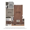 Floor plan: One Bedroom - 1B