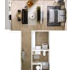 Floor plan: A2 - Jr One Bedroom