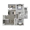 Floor plan: B2- 922 SQ