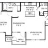 Floor plan: 1 Bed 1 Bath A2