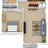 Floor plan: 1BR 1BA Classic