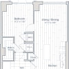 Floor plan: 1 Bed/1 Bath-C7-A2