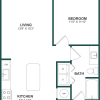 Floor plan: 1 Bed/1 Bath-A2