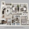 Floor plan: 3 Bed 2 Bath - Buck Reno Belmont