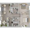 Floor plan: 2X2-E