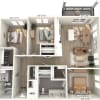 Floor plan: CF2-HC-1420sf-Upgrade