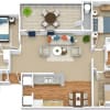 Floor plan: 3 Bedroom 2 Bathroom