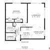 Floor plan: 1 Bed and 1 Bath